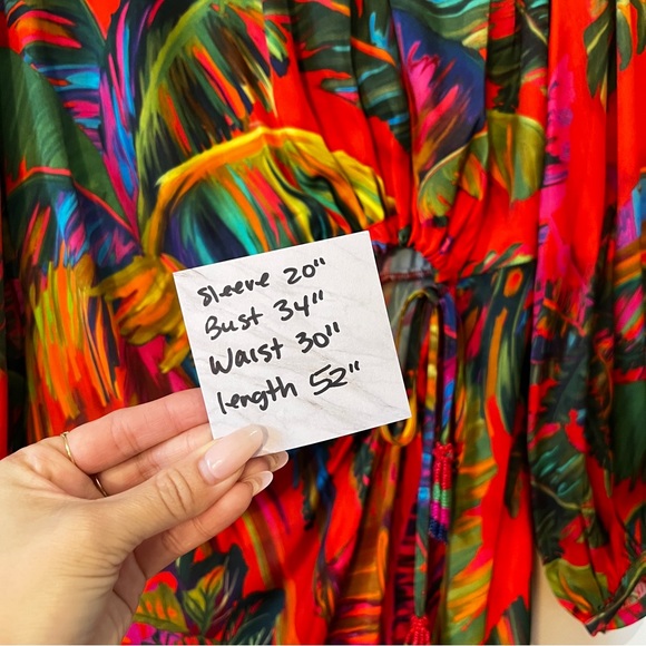 NWT Farm Rio Urban Jungle Cut-Out Midi-Dress size small - Picture 14 of 16